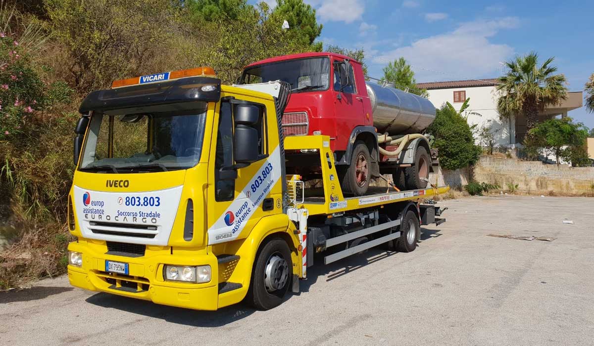 Recupero e trasposto mezzi fino a 120q.